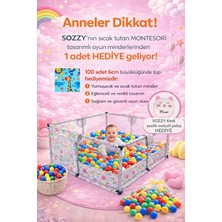 Sozzy Toys Kız Bebek ve Çocuk Oyun Alanı – Kaymaz Yumuşak Oyun Matı – Katlanabilir Güvenli Oyun Zemini