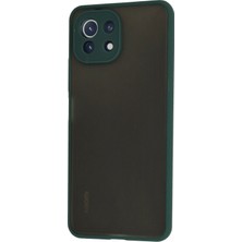 Gray Line Gry  Xiaomi Mi 11 Lite Kılıf Montreal Silikon Kapak - Yeşil Nel1