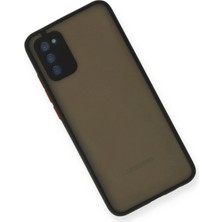 Gray Line Gry  Samsung Galaxy A02S Kılıf Montreal Silikon Kapak - Siyah Nel1