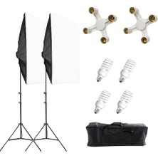 Deyatech 2'li Duylu 50X70 Softbox 20 Watt Lamba