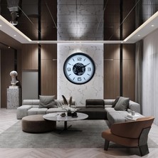 Aesco Mey Ithalat® Siyah Şık 60 cm Çarklı Duvar Saati