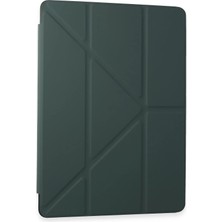Aesco Mey Ithalat®  Samsung Galaxy Tab A9 Kılıf Kalemlikli Mars Tablet Kılıfı - Koyu Yeşil