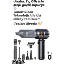 Aesco Mey Ithalat® Kablosuz Şarjlı El Süpürgesi 2’si 1 Arada – Güçlü Vakum ve Üfleme Özellikli Mini Temizlik