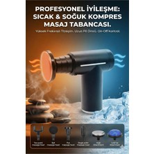 Aesco Mey Ithalat® Şarjlı Masaj Tabancası Boyun Sırt ve Için Sıcak Soğuk Başlıklı Masaj Aleti Sporcu Masaj