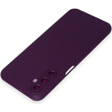 Gray Line Gry  Samsung Galaxy M34 5g Kılıf Nano Içi Kadife Silikon - Mor Nel1