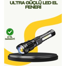 Aesco Mey Ithalat® Şarjlı El Feneri Yüksek Işık Gücü Uzun Menzil