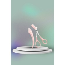 Aesco Mey Ithalat® Taraklı Kaş Bıyık Makası ve Kaş Ustura Seti Kaş Bıyık Tüy Alma Epilasyon Aleti 2'li Set