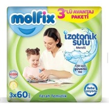 Aesco Mey Ithalat®   Izotonik Sulu Ferah Temizlik Islak Havlu Mendil 3'lü 180 Yaprak