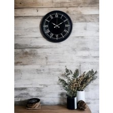 Aesco Mey Ithalat® 36 cm Modern Siyah Duvar Saati
