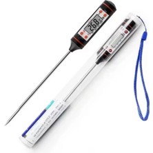 Aesco Mey Ithalat® Dijital Gida Termometresi - Yogurt Süt Su Mama Et ve Yiyecek Sicaklik Yemek Isi Ölçer Paslanmaz