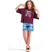 Loco Loco Kız Çocuk 8641 Süprem Good Vib Tshirt
