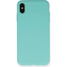 Aesco Mey Ithalat®  iPhone Xs Max Kılıf Nano Içi Kadife Silikon - Turkuaz