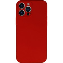 Aesco Mey Ithalat®  iPhone 13 Pro Max Kılıf Nano Içi Kadife Silikon - Kırmızı