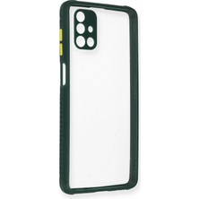 Aesco Mey Ithalat®  Samsung Galaxy M51 Kılıf Miami Şeffaf Silikon - Koyu Yeşil