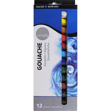 Daler Rowney Simply Guaj Boya Seti 12x12ml Renkli Gouache Boya