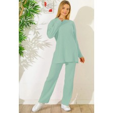 Fitilli Interlok Kumaş Rahat Kalıp Ev Giyim Takımı