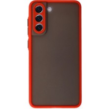 Aesco Mey Ithalat®  Samsung Galaxy S21 Fe Kılıf Montreal Silikon Kapak - Kırmızı