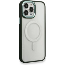 Aesco Mey Ithalat®  iPhone 14 Pro Kılıf Room Magneticsafe Silikon - Köknar Yeşili
