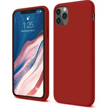 Aesco Mey Ithalat®  iPhone 11 Pro Kılıf First Silikon - Bordo