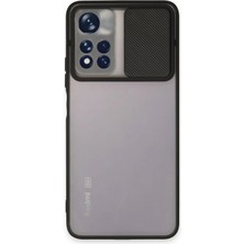 Aesco Mey Ithalat®  Xiaomi Redmi Note 11T Kılıf Palm Buzlu Kamera Sürgülü Silikon - Siyah