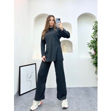 Fitilli Interlok Kumaş Rahat Kalıp Ev Giyim Takımı