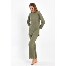 Fitilli Interlok Kumaş Rahat Kalıp Ev Giyim Takımı