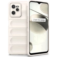 Aesco Mey Ithalat®  Realme C35 Kılıf Optimum Silikon - Krem