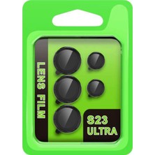 Aesco Mey Ithalat®  Samsung Galaxy S23 Ultra Raze Metal Kamera Lens - Siyah