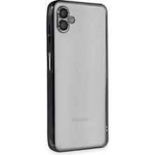 Aesco Mey Ithalat®  Samsung Galaxy A04 Kılıf  Lensli Silikon - Siyah