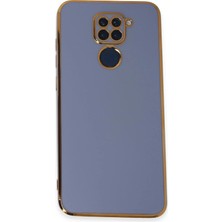 Aesco Mey Ithalat®  Xiaomi Redmi Note 9 Kılıf Volet Silikon - Mavi