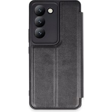 Aesco Mey Ithalat®  Vivo V30 Lite 4g Kılıf Flip Cover - Siyah