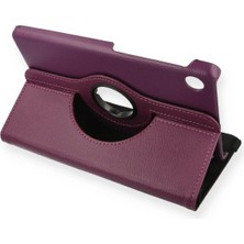 Aesco Mey Ithalat®  Huawei Matepad T8 8 Kılıf 360 Tablet Deri Kılıf - Mürdüm