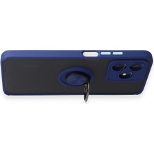 Aesco Mey Ithalat®  Realme C53 Kılıf Montreal Yüzüklü Silikon Kapak - Lacivert