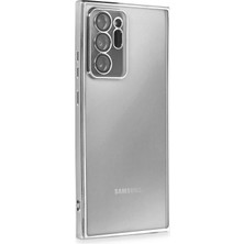 Aesco Mey Ithalat®  Samsung Galaxy Note 20 Ultra Kılıf  Lensli Silikon - Gümüş