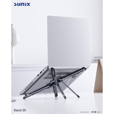 E-Kervan Sunix Laptop Tablet Telefon Standı Metal Sağlam Orjinal Magsafeli Yapışkan