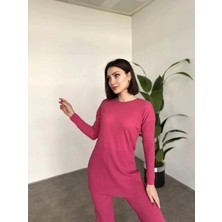 Fitilli Interlok Kumaş Rahat Kalıp Ev Giyim Takımı