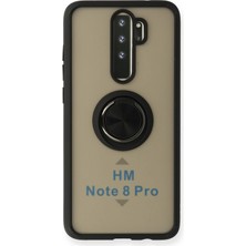 Aesco Mey Ithalat®  Xiaomi Redmi Note 8 Pro Kılıf Montreal Yüzüklü Silikon Kapak - Siyah