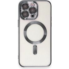 Aesco Mey Ithalat®  iPhone 15 Pro Max Kılıf Kross Magneticsafe Kapak - Titan Gri