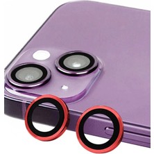Aesco Mey Ithalat®  iPhone 13 Mini Raze Metal Kamera Lens - Kırmızı