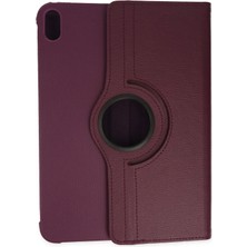 Aesco Mey Ithalat®  iPad 2022 10.9 (10.nesil) Kılıf 360 Tablet Deri Kılıf - Mürdüm