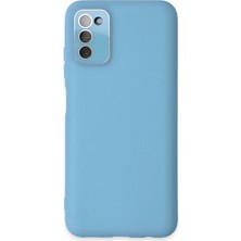 Aesco Mey Ithalat®  Samsung Galaxy A03S Kılıf Lansman Glass Kapak - Mavi