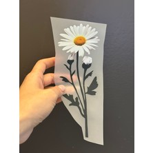 Gönülden Tasarım Ütü Ile Yapışan Papatya Transfer Baskı Arma 18X8 cm