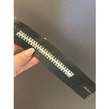 Gönülden Tasarım 24X4 cm Siyah Beyaz Dişli Fermuar