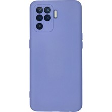 Aesco Mey Ithalat®   Reno 5 Lite Kılıf Nano Içi Kadife Silikon - Lila
