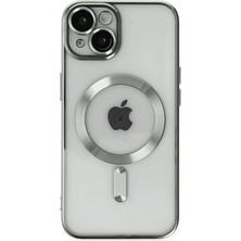 Aesco Mey Ithalat®  iPhone 14 Kılıf Kross Magneticsafe Kapak - Gümüş