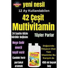 Kuşlar Için Multi Vitamin ve Kuş Vitamini , Muhabbet Kuşu , Papağan.güvercin ve Kanarya 450ML Büüyük Boy