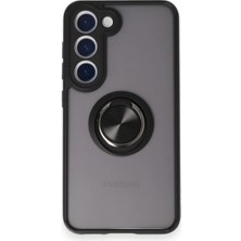 Aesco Mey Ithalat®  Samsung Galaxy S24 Fe Kılıf Montreal Yüzüklü Silikon Kapak - Siyah
