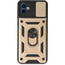Aesco Mey Ithalat®  Samsung Galaxy A04E Kılıf Pars Lens Yüzüklü Silikon - Gold