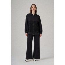 Nuss 1048 Desenli Biye Detaylı Kap Pantolon Takım