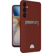 Aesco Mey Ithalat®  Samsung Galaxy S24 Fe Kılıf Kelvin Kartvizitli Silikon - Bordo